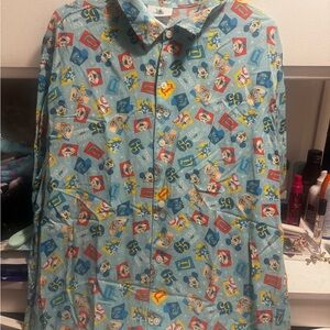 Disney Multicolor Character Pattern Men's Shirt